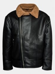 Redefined Rebel Kurtka z imitacji skóry 225095 Czarny Regular Fit. Czarne kurtki Redefined Rebel, m, bez wzorów, ze skóry, bez kaptura. Za 319.99 zł.