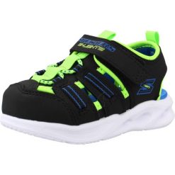 Sandały SKECHERS 407033N Czarny. Czarne sandały Skechers, z syntetyku, bez zapięcia. Za 170.99 zł.