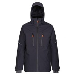 Ocieplana Kurtka Męska. Czarne kurtki Regatta, na jesień, m, bez wzorów, z materiału, z kapturem. Za 403.99 zł.