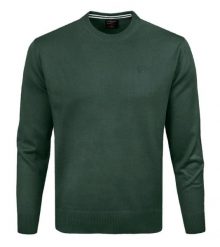 Wełniany Sweter, Okrągły Dekolt (U-Neck) - Pako Jeans - Zieleń Butelkowa. Zielone swetry rozpinane Pako Jeans, l, bez wzorów, z jeansu, bez kołnierzyka, bez ramiączek. Za 169.00 zł.