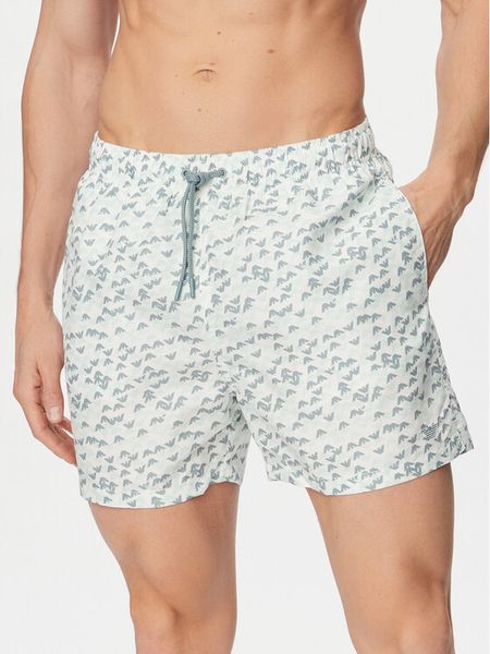 Emporio Armani Szorty kąpielowe EM000583 AF20440 F0027 Niebieski Regular Fit. Niebieskie kąpielówki Emporio Armani, m, bez wzorów, z syntetyku. Za 281.99 zł.