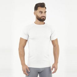 Koszulka termiczna treningowa IRONBOY TEE. Białe bielizna termoaktywna Legea, m, bez wzorów, bez ramiączek. W wyprzedaży za 85.50 zł.