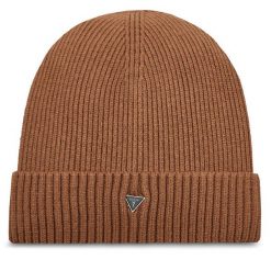 Czapka Guess. Brązowe czapki zimowe Guess, z aplikacjami. Za 229.99 zł.