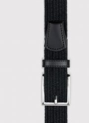 PAKO LORENTE – Czarny bawełniany pasek męski. Czarne paski Pako Lorente, bez wzorów, z bawełny. Za 99.99 zł.