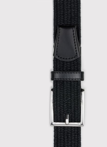 PAKO LORENTE – Czarny bawełniany pasek męski. Czarne paski Pako Lorente, bez wzorów, z bawełny. Za 99.99 zł.