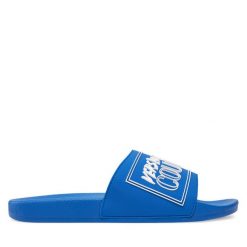 Klapki Versace Jeans Couture. Niebieskie klapki Versace Jeans Couture, z jeansu. Za 219.99 zł.