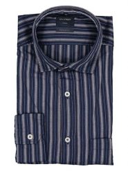OLYMP Koszula "039" - Regular fit - w kolorze granatowym rozmiar: M. Niebieskie koszule Olymp, m, bez wzorów, z bawełny, bez kołnierzyka, bez ramiączek. Za 154.95 zł.