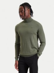 KARL LAGERFELD Golf 655058 564399 Zielony ciemny Regular Fit. Zielone golfy KARL LAGERFELD, m, bez wzorów, z wełny, bez ramiączek. Za 609.99 zł.