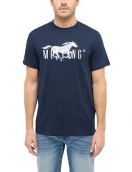 Męski T-Shirt Mustang Style Austin Dark Sapphire 1016279 4136. Niebieskie t-shirty Mustang, m, bez wzorów, bez kołnierzyka, bez ramiączek. Za 69.99 zł.