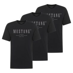 3PAK Męski T-Shirt Mustang Style Alex Black 1017329 4142. Czarne t-shirty Mustang, m, bez wzorów, bez kołnierzyka, bez ramiączek. W wyprzedaży za 119.99 zł.