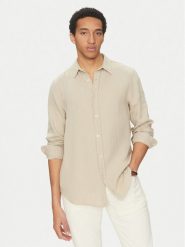 Guess Koszula M5GH85 WH831 Écru Regular Fit. Koszule Guess, m, z aplikacjami, z bawełny, bez kołnierzyka, bez ramiączek. Za 249.99 zł.