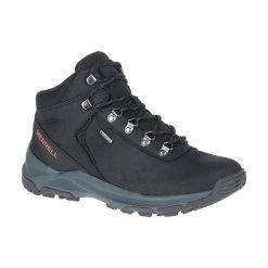 Buty Trekkingowe Męskie Merrell Erie Mid LTR Waterproof. Czarne buty trekkingowe Merrell, bez wzorów, bez zapięcia. Za 379.99 zł.