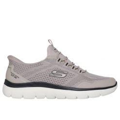 Sneakersy Skechers Summits Top Rate. Szare buty sportowe casual Skechers, bez wzorów, z syntetyku, bez zapięcia. W wyprzedaży za 323.85 zł.