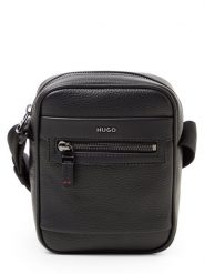 HUGO torba na ramię Mężczyźni czarny, ONE SIZE. Czarne torby na ramię Hugo, bez wzorów, ze skóry, na ramię, bez dodatków. Za 599.95 zł.
