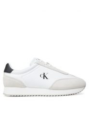 Calvin Klein Jeans Sneakersy Retro Runner Lace Up Ny-Su YM0YM01325 Biały. Białe buty sportowe casual Calvin Klein Jeans, bez wzorów, z jeansu, bez zapięcia. Za 439.99 zł.
