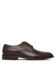 BOSS Półbuty Derrek 50565633 Brązowy ciemny. Brązowe eleganckie półbuty Boss, bez wzorów, ze skóry, bez obcasa, bez zapięcia. Za 1,489.00 zł.