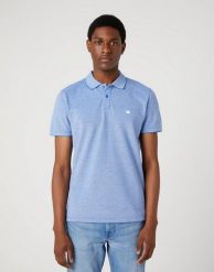 WRANGLER REFINED POLO SHIRT MĘSKA KOSZULKA POLO POLÓWKA BLUE W749KHX05 112330821. Niebieskie koszulki polo Wrangler, m, bez wzorów, bez kołnierzyka, bez ramiączek. Za 109.99 zł.