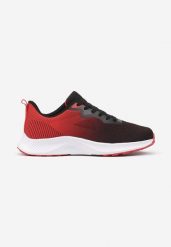 Czarno-Czerwone Buty Sportowe Sneakersy Sznurowane z Efektem Ombre Cidia. Czarne buty sportowe casual Born2be, bez wzorów, z materiału, z okrągłym noskiem, bez zapięcia. W wyprzedaży za 87.99 zł.