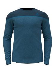 Odlo Podkoszulek funkcyjny "Performance Wool" w kolorze morskim rozmiar: XL. Niebieskie podkoszulki ODLO, xl, bez wzorów, ze skóry, bez ramiączek. Za 233.33 zł.