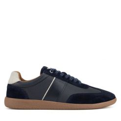 Półbuty MEXX. Niebieskie eleganckie półbuty Mexx, bez wzorów, bez obcasa, bez zapięcia. Za 329.99 zł.