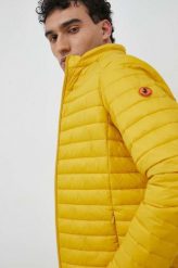 Save The Duck kurtka męska kolor żółty przejściowa. Żółte kurtki Save the duck, l, bez wzorów, z puchu, bez kaptura. Za 779.99 zł.