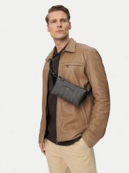 Just Cavalli Nerka 80QA4B43 ZSD82 Szary. Szare saszetki i nerki Just Cavalli, bez wzorów, ze skóry. Za 660.99 zł.