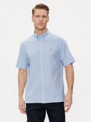 Tommy Hilfiger Koszula 1985 MW0MW33810 Niebieski Slim Fit. Niebieskie koszule Tommy Hilfiger, m, bez wzorów, z bawełny, bez kołnierzyka, bez ramiączek. Za 249.99 zł.