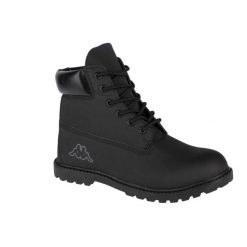 Buty zimowe męskie, Kappa Dolomo Mid. Czarne buty trekkingowe Kappa, na zimę, bez wzorów, z materiału, za kostkę, bez zapięcia, trekkingowe. Za 243.00 zł.