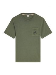 Scotch & Soda Koszulka w kolorze khaki rozmiar: L. Brązowe bezrękawniki Scotch & Soda, l, bez wzorów, z bawełny, bez kołnierzyka, bez ramiączek. Za 92.21 zł.