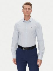 Tommy Hilfiger Koszula MW0MW38961 Błękitny Slim Fit. Niebieskie koszule Tommy Hilfiger, m, bez wzorów, z bawełny, bez kołnierzyka, bez ramiączek. Za 359.99 zł.