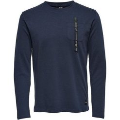 ONLY&SONS Męska sweter Saul kieszonkowy Ls Ciemny Sapphire (rozmiar M). Niebieskie swetry nierozpinane Only&Sons, m, bez wzorów, bez kołnierzyka, bez ramiączek. W wyprzedaży za 52.00 zł.