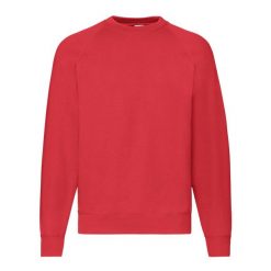 Męska Klasyczna Bluza Raglanowa. Czerwone bluzy Fruit of the Loom, m, bez wzorów, bez kaptura. Za 64.99 zł.
