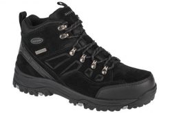Buty turystyczne męskie, Skechers Relment-Pelmo. Czarne buty turystyczne Skechers, na zimę, bez wzorów, z materiału, bez zapięcia, trekkingowe. Za 359.99 zł.