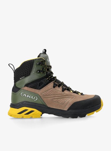 Buty trekkingowe męskie AKU Reactive GTX. Brązowe buty turystyczne Aku, bez wzorów, z gore-texu, przed kolano, bez zapięcia, trekkingowe, gore-tex. Za 828.90 zł.