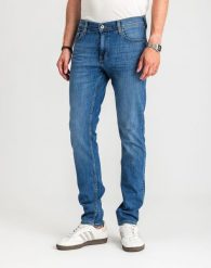 Męskie Spodnie Jeansowe Mustang Style Vegas Denim Blue 1017120 5000 623, W34 L30. Niebieskie spodnie materiałowe Mustang, na co dzień, l, bez wzorów, z bawełny, casualowe. Za 219.99 zł.