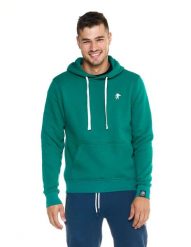 Męska bluza z kapturem Leone, miękka basic. Zielone bluzy z kapturem LEONE 1947 APPAREL, l, bez wzorów, z bawełny, z kapturem. Za 105.21 zł.