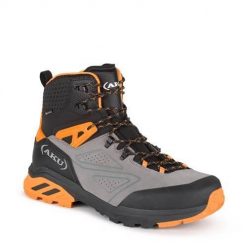 Buty trekkingowe męskie Aku Reactive Gtx. Czarne buty trekkingowe Aku, bez wzorów, z materiału, za kostkę, bez zapięcia, trekkingowe. Za 499.00 zł.