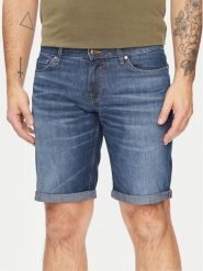 Guess Szorty jeansowe Sonny M4GD01 D4Z24 Granatowy Slim Fit. Niebieskie szorty Guess, m, z aplikacjami, z bawełny. Za 569.99 zł.