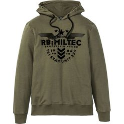 Bluza z kapturem Slim Fit bonprix ciemnooliwkowy. Bluzy marki bonprix. Za 69.99 zł.