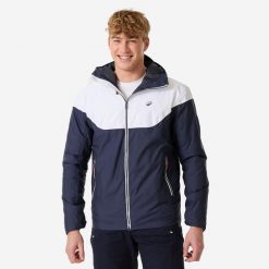 Kurtka zimowa przeciwdeszczowa męska Tribord Sailing 100. Białe kurtki TRIBORD, na zimę, m, bez wzorów, z tkaniny, bez kaptura. Za 199.99 zł.