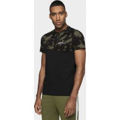 T-shirt męski TSM249 - khaki allover. Brązowe t-shirty 4F, m, bez wzorów, bez kołnierzyka, bez ramiączek. Za 69.99 zł.