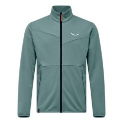 Kurtka turystyczna z zamkiem błyskawicznym Salewa Puez Cammino. Niebieskie kurtki Salewa, s, bez wzorów, z elastanu, bez kaptura. Za 399.99 zł.
