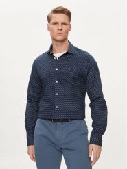 Tommy Hilfiger Koszula Circle MW0MW34649 Granatowy Slim Fit. Niebieskie koszule Tommy Hilfiger, m, bez wzorów, z bawełny, bez kołnierzyka, bez ramiączek. Za 239.99 zł.