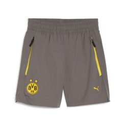 Młodzieżowe szorty Borussia Dortmund PUMATECH o luźnym kroju PUMA. Szara szorty Puma, m, bez wzorów, młodzieżowe. Za 239.00 zł.
