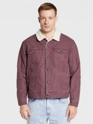 Levi's® Kurtka jeansowa Type III Sherpa Trucker 16365-0185 Fioletowy Regular Fit. Fioletowe kurtki m, bez wzorów, z bawełny, bez kaptura. Za 399.99 zł.