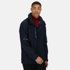 Kurtka Męska Softshell. Niebieskie kurtki Regatta, m, bez wzorów, z materiału, z kapturem. Za 312.99 zł.