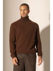 Perfect Cashmere Kaszmirowy golf w kolorze jasnobrązowym rozmiar: M. Brązowe golfy Perfect Cashmere, m, bez wzorów, z kaszmiru, bez ramiączek. Za 434.99 zł.