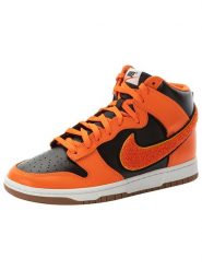 Nike Skórzane sneakersy "Nike Dunk High" w kolorze czarno-pomarańczowym rozmiar: 43. Czarne buty sportowe casual Nike, bez wzorów, z materiału, bez zapięcia. Za 439.24 zł.