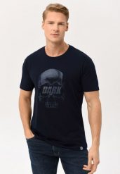 T-shirt z nadrukiem, Comfort Fit, T-SKULL. T-shirty Volcano, l, bez wzorów, z bawełny, bez kołnierzyka, bez ramiączek. Za 69.99 zł.