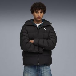 Męska kurtka z kapturem Mono PUMA Black. Czarne kurtki Puma, m, bez wzorów, z kapturem, do biegania. Za 599.00 zł.